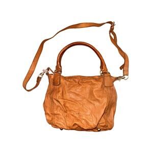 Liebeskind Berlin Gina Handbag Brown Pebbled Leather Top Handle Crossbody Bag